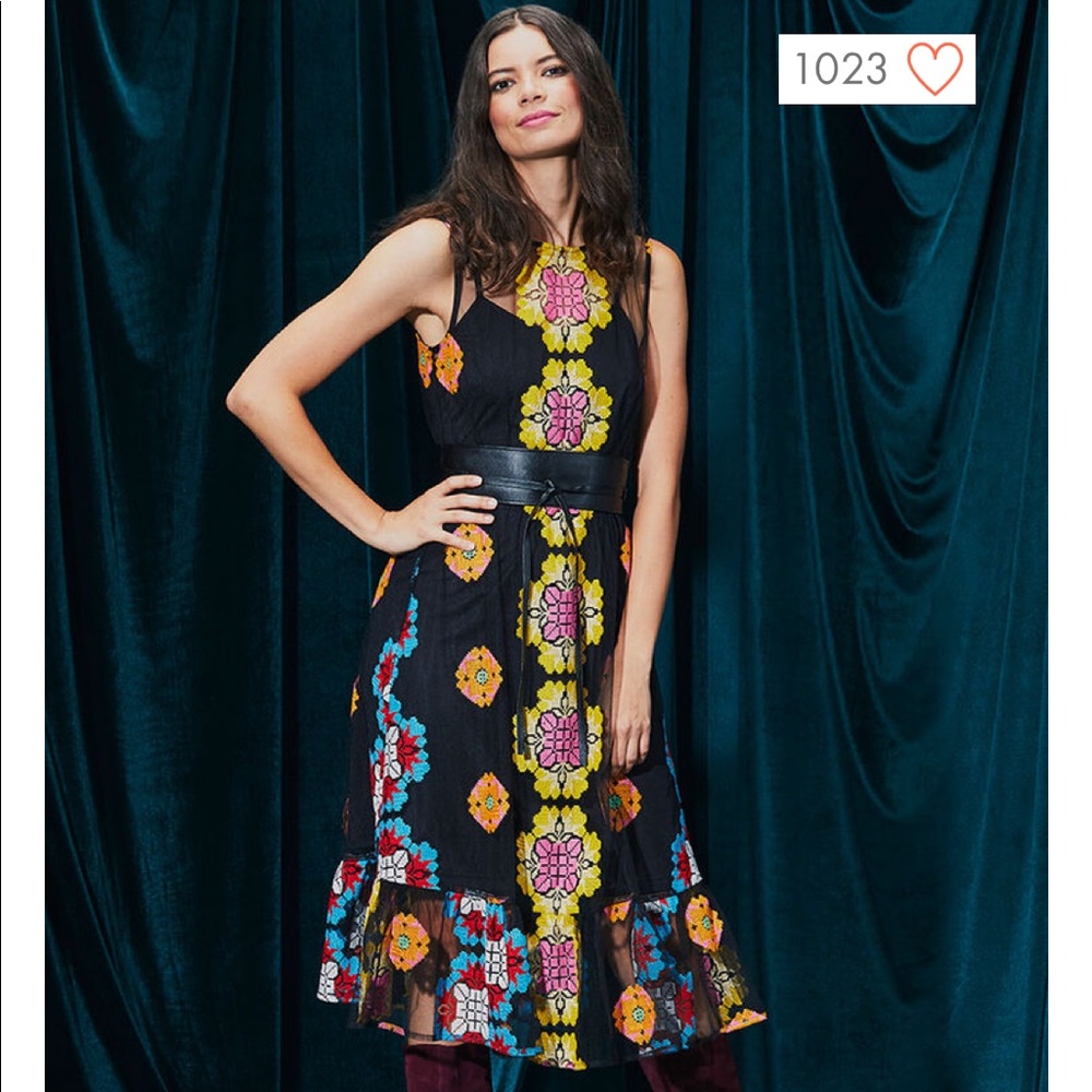 NWT ModCloth Follow My Lead Embroidered Dress